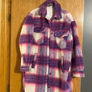 BlankNYC long plaid Shacket